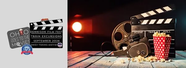 America 250 Ohio Goes to the Movies Train Film Fest flyer