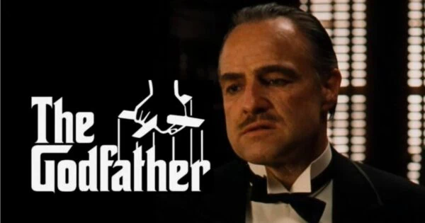 A screenshot from the Godfather movie.