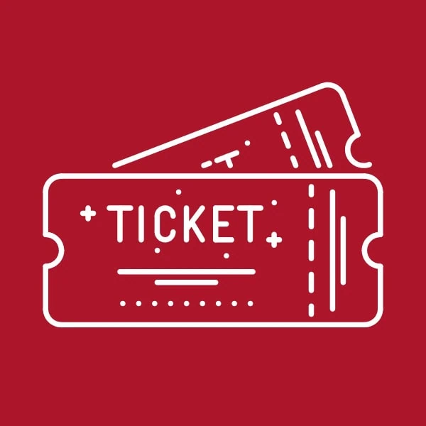 red and white ticket icon